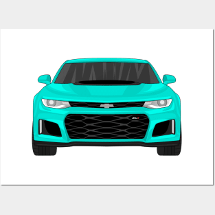 CAMARO TURQUOISE Posters and Art